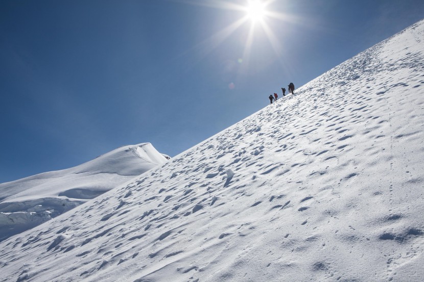 Weissmies (4017 m), Triftgletscher, Nordwestflanke, Triftgrat