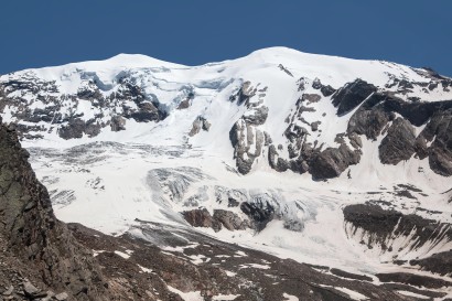 Weissmies (4017 m), Triftgletscher, Nordwestflanke, Triftgrat