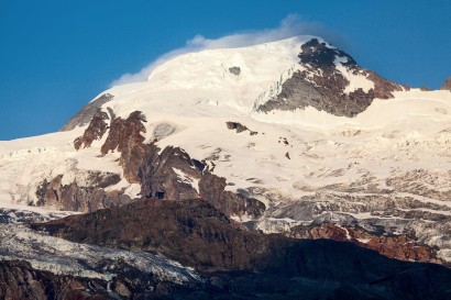 Anstieg vom Alphubeljoch zum Feechopf mit Allalinhorn (4027 m) und Feegletscher