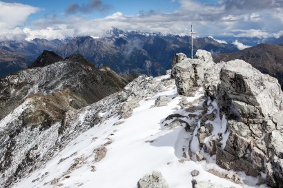Bella Tola (3026 m) - Gipfel mit Gipfelkreuz